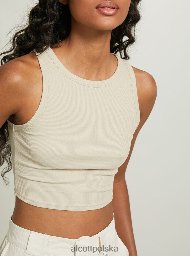 odzież Alcott krótki, bawełniany top bez rękawów bk1 czarny kobiety 2TXFF6179