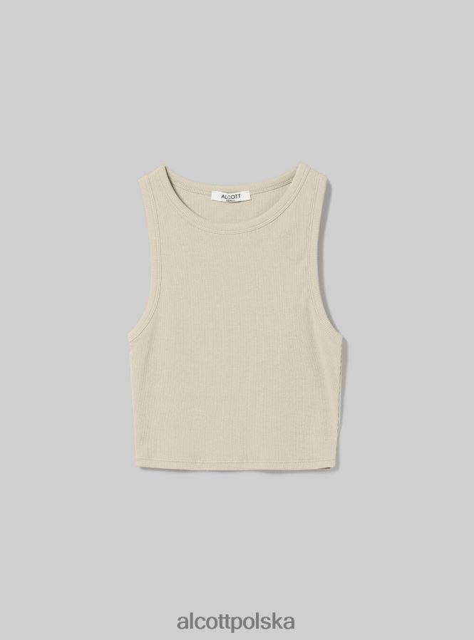 odzież Alcott krótki, bawełniany top bez rękawów bk1 czarny kobiety 2TXFF6179