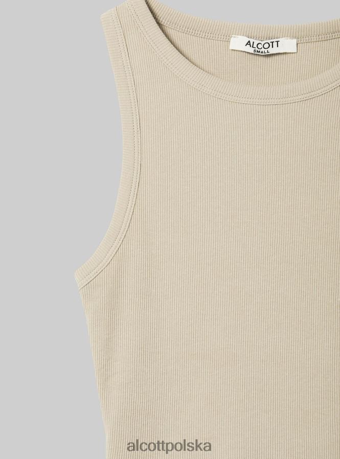 odzież Alcott krótki, bawełniany top bez rękawów bk1 czarny kobiety 2TXFF6179