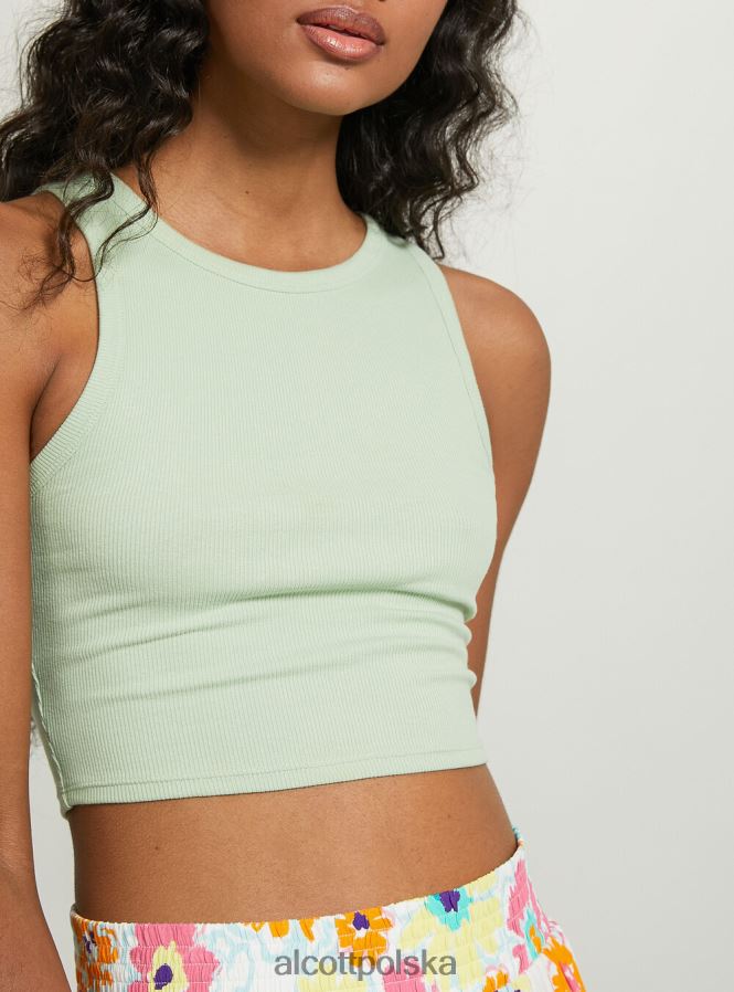 odzież Alcott krótki, bawełniany top bez rękawów bk1 czarny kobiety 2TXFF6194