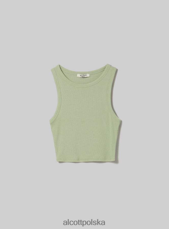 odzież Alcott krótki, bawełniany top bez rękawów bk1 czarny kobiety 2TXFF6194