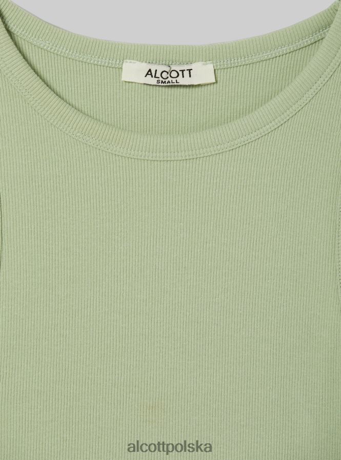 odzież Alcott krótki, bawełniany top bez rękawów bk1 czarny kobiety 2TXFF6194