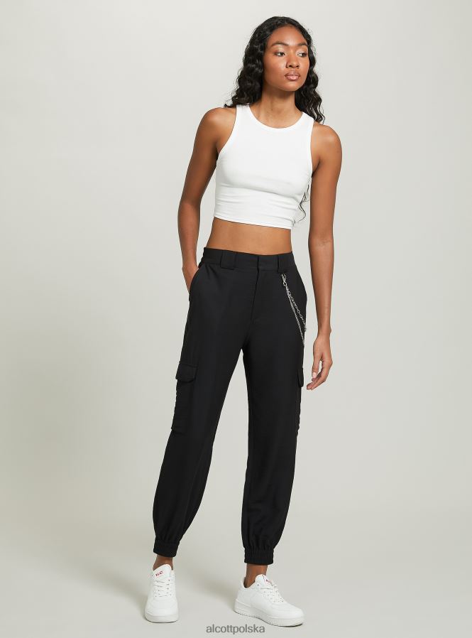 odzież Alcott krótki, bawełniany top bez rękawów bk1 czarny kobiety 2TXFF6295