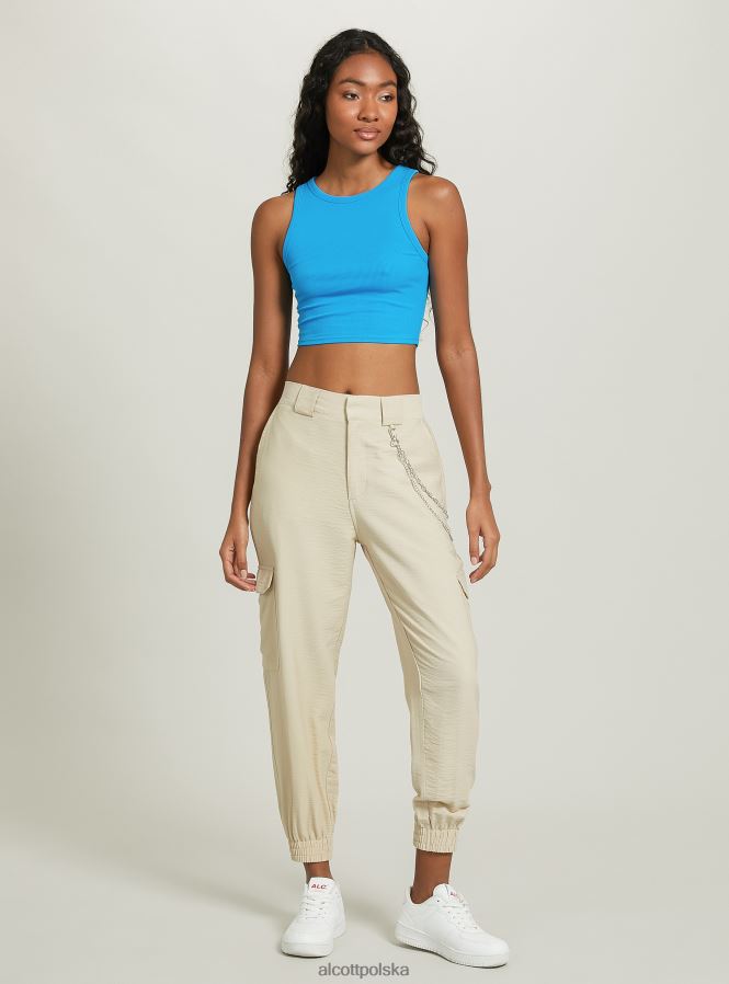 odzież Alcott krótki, bawełniany top bez rękawów bk1 czarny kobiety 2TXFF6406