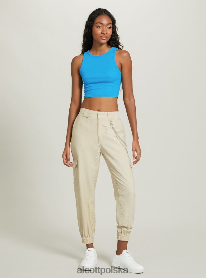 odzież Alcott krótki, bawełniany top bez rękawów bk1 czarny kobiety 2TXFF6406