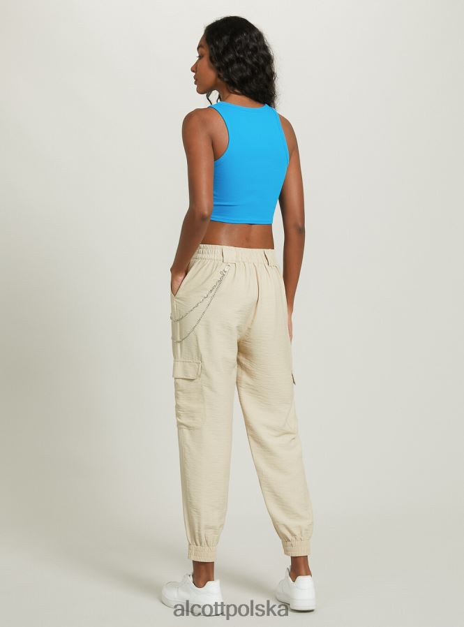 odzież Alcott krótki, bawełniany top bez rękawów bk1 czarny kobiety 2TXFF6406