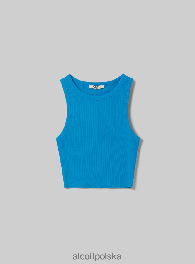 odzież Alcott krótki, bawełniany top bez rękawów bk1 czarny kobiety 2TXFF6406