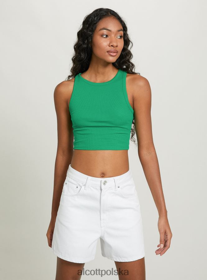 odzież Alcott krótki, bawełniany top bez rękawów bk1 czarny kobiety 2TXFF6479