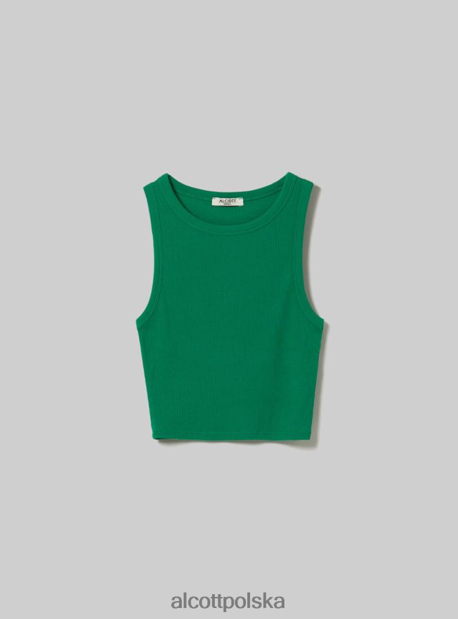 odzież Alcott krótki, bawełniany top bez rękawów bk1 czarny kobiety 2TXFF6479