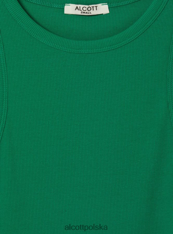 odzież Alcott krótki, bawełniany top bez rękawów bk1 czarny kobiety 2TXFF6479