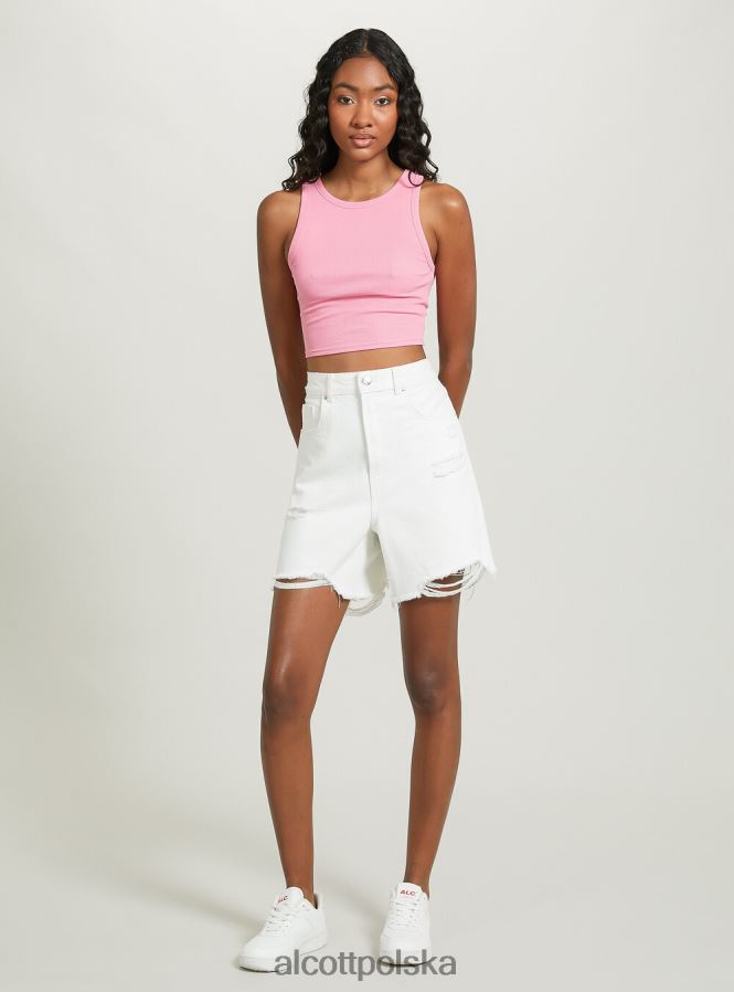 odzież Alcott krótki, bawełniany top bez rękawów bk1 czarny kobiety 2TXFF6504