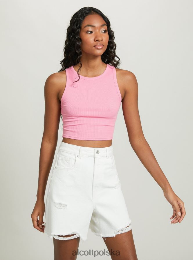 odzież Alcott krótki, bawełniany top bez rękawów bk1 czarny kobiety 2TXFF6504