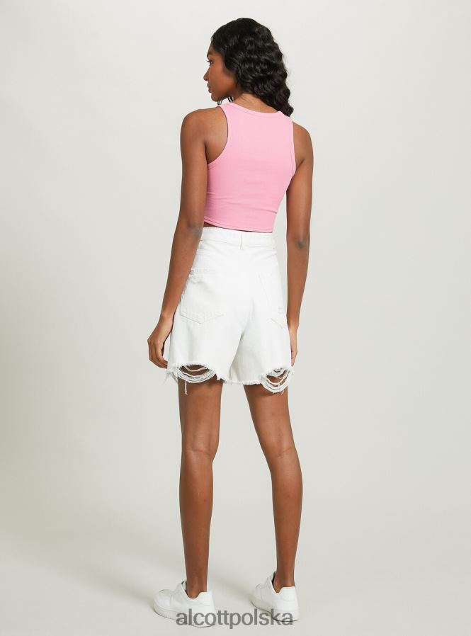 odzież Alcott krótki, bawełniany top bez rękawów bk1 czarny kobiety 2TXFF6504