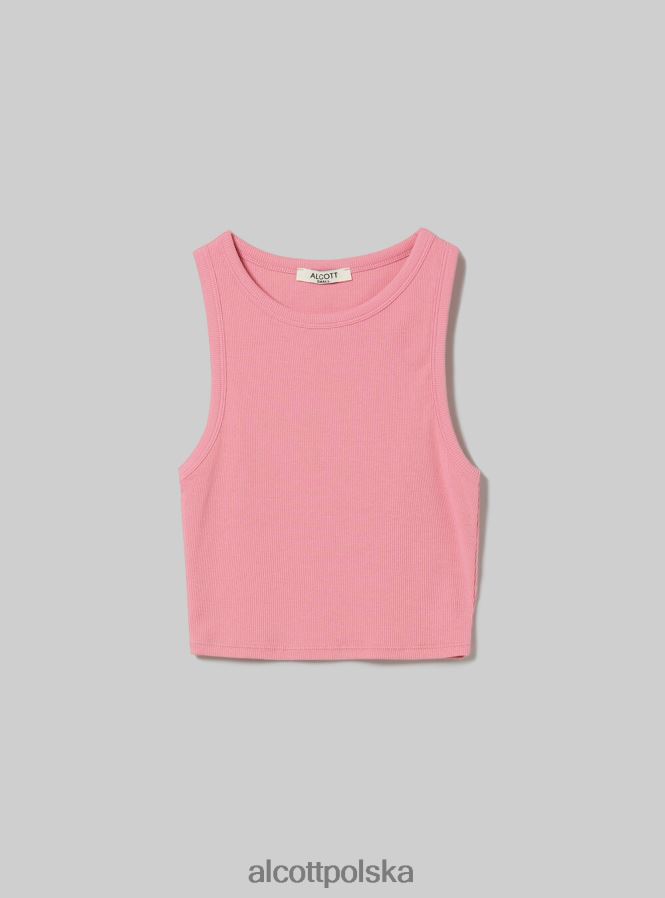 odzież Alcott krótki, bawełniany top bez rękawów bk1 czarny kobiety 2TXFF6504