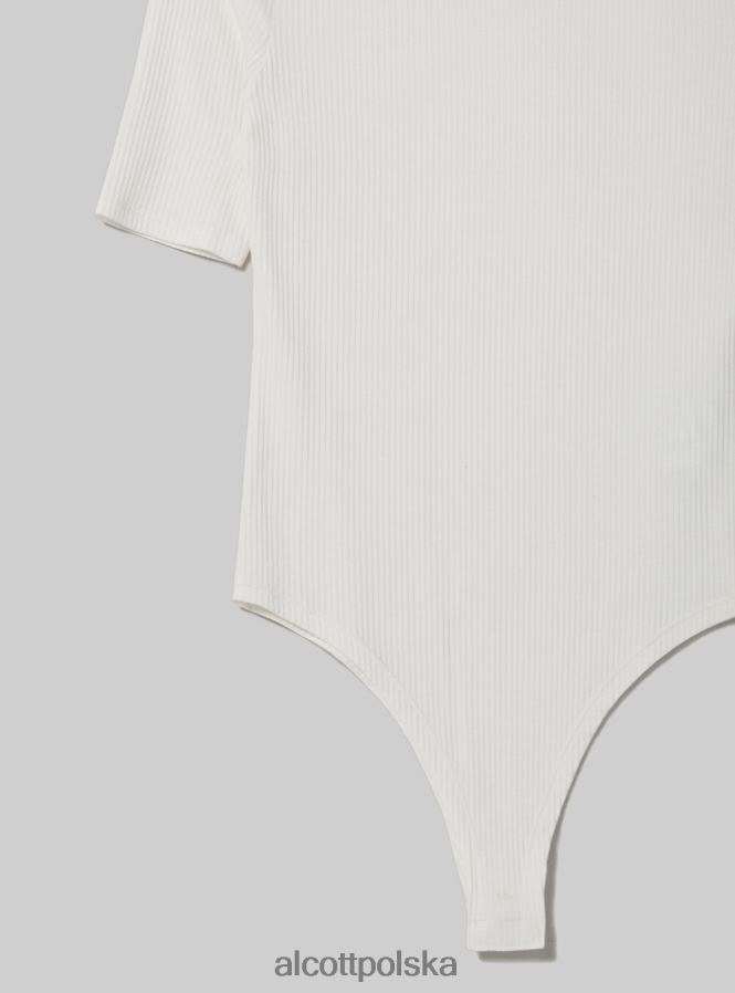 odzież Alcott prążkowane body z krótkim rękawem bk1 czarny kobiety 2TXFF668