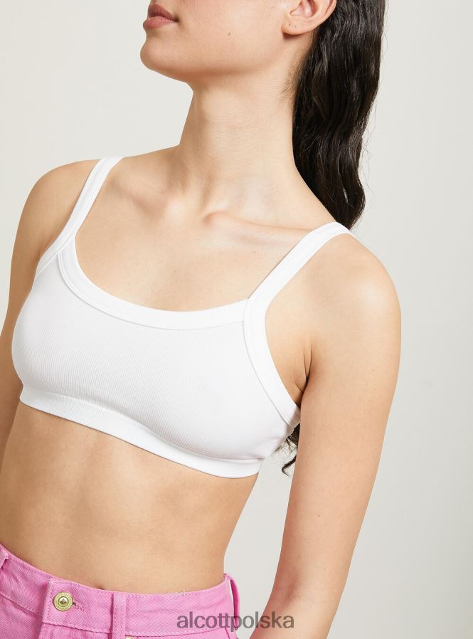 odzież Alcott prążkowany top biustonosza bk1 czarny kobiety 2TXFF6246