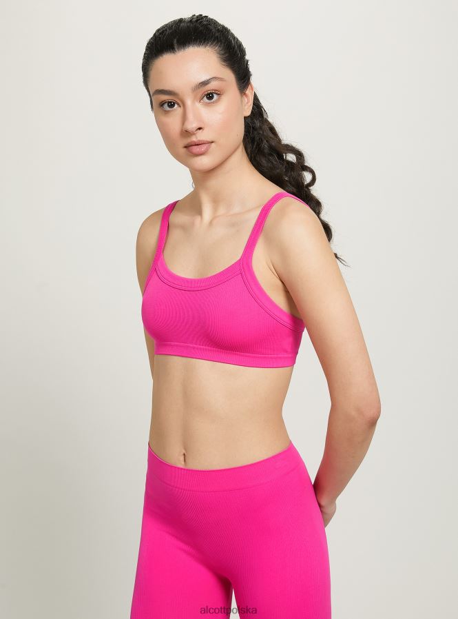 odzież Alcott prążkowany top biustonosza bk1 czarny kobiety 2TXFF6271