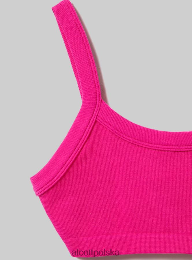 odzież Alcott prążkowany top biustonosza bk1 czarny kobiety 2TXFF6271