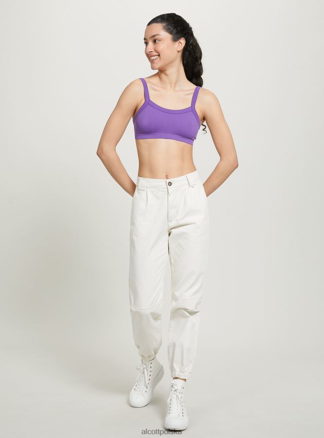 odzież Alcott prążkowany top biustonosza bk1 czarny kobiety 2TXFF6272