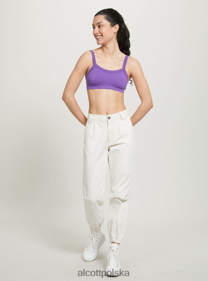 odzież Alcott prążkowany top biustonosza bk1 czarny kobiety 2TXFF6272