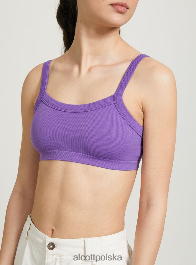 odzież Alcott prążkowany top biustonosza bk1 czarny kobiety 2TXFF6272