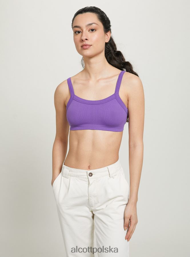 odzież Alcott prążkowany top biustonosza bk1 czarny kobiety 2TXFF6272