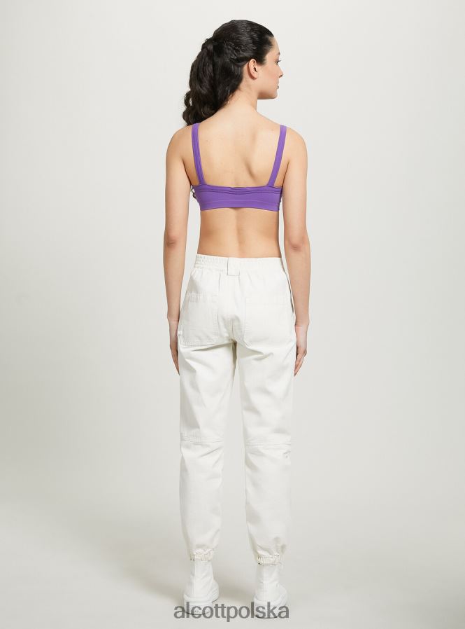 odzież Alcott prążkowany top biustonosza bk1 czarny kobiety 2TXFF6272