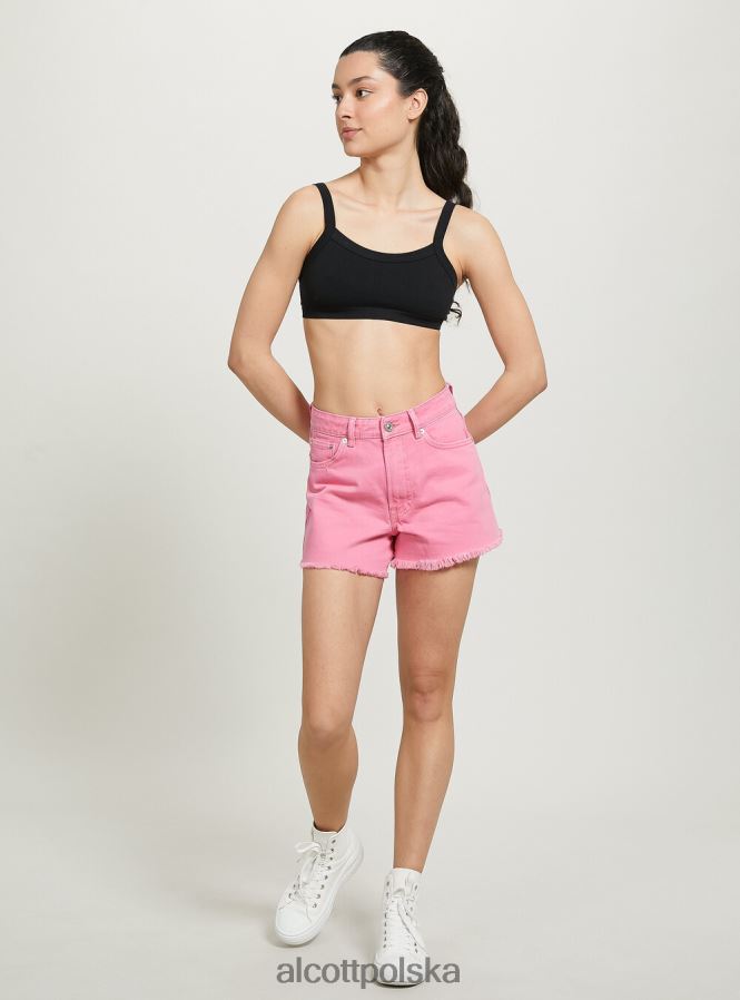 odzież Alcott prążkowany top biustonosza bk1 czarny kobiety 2TXFF6466