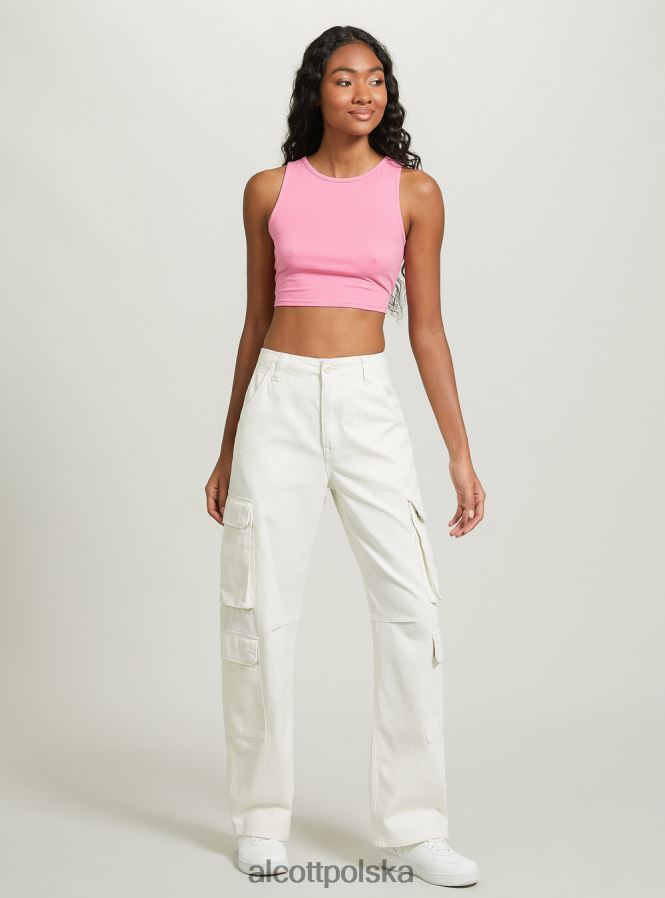 odzież Alcott sznurowany, krótki top wh2 biały kobiety 2TXFF6333