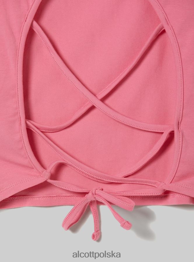 odzież Alcott sznurowany, krótki top wh2 biały kobiety 2TXFF6333