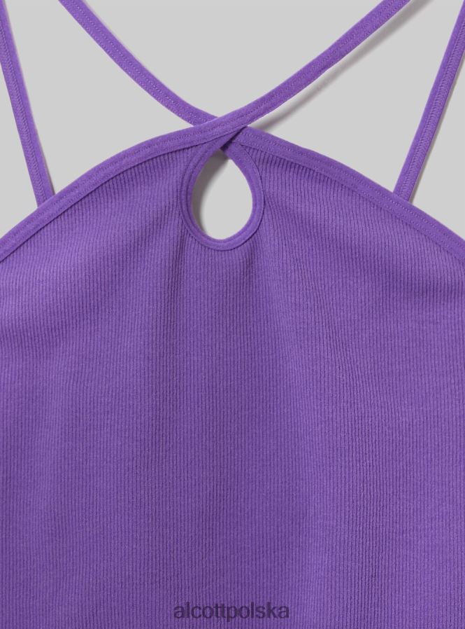 odzież Alcott top przycięty con scollo incrociato bk1 czarny kobiety 2TXFF641