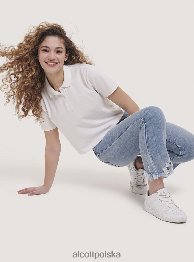 odzież Alcott koszulka polo o dopasowanym kroju biały kobiety 2TXFF696