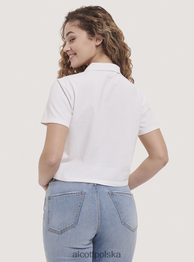 odzież Alcott koszulka polo o dopasowanym kroju biały kobiety 2TXFF696