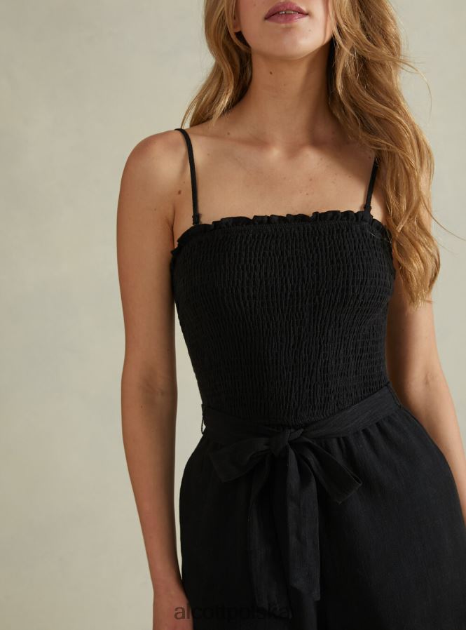 odzież Alcott Krótki kombinezon z domieszką lnu c0578 beż kobiety 2TXFF6166