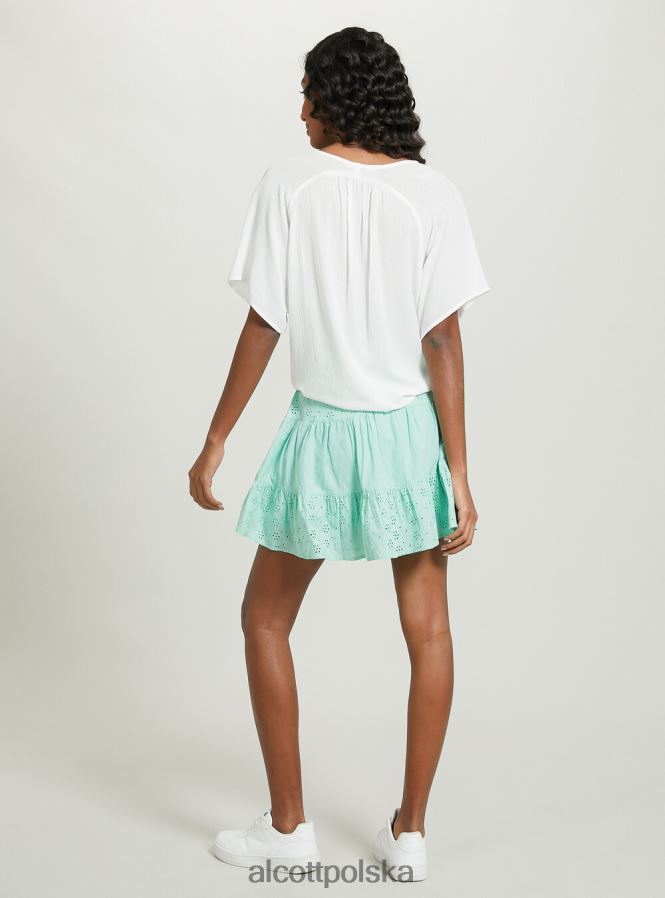 odzież Alcott Koszula z dekoltem w kształcie litery V i węzłem w talii wh2 biały kobiety 2TXFF64