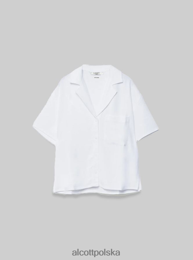 odzież Alcott Lniana koszula z krótkim rękawem pk3 różowe światło kobiety 2TXFF6396