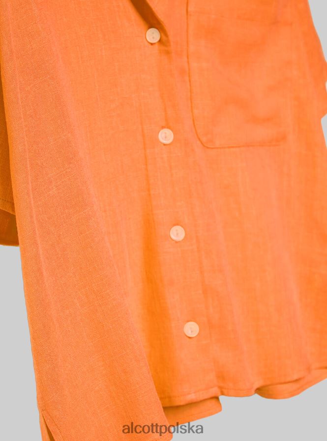 odzież Alcott Lniana koszula z krótkim rękawem pk3 różowe światło kobiety 2TXFF6483