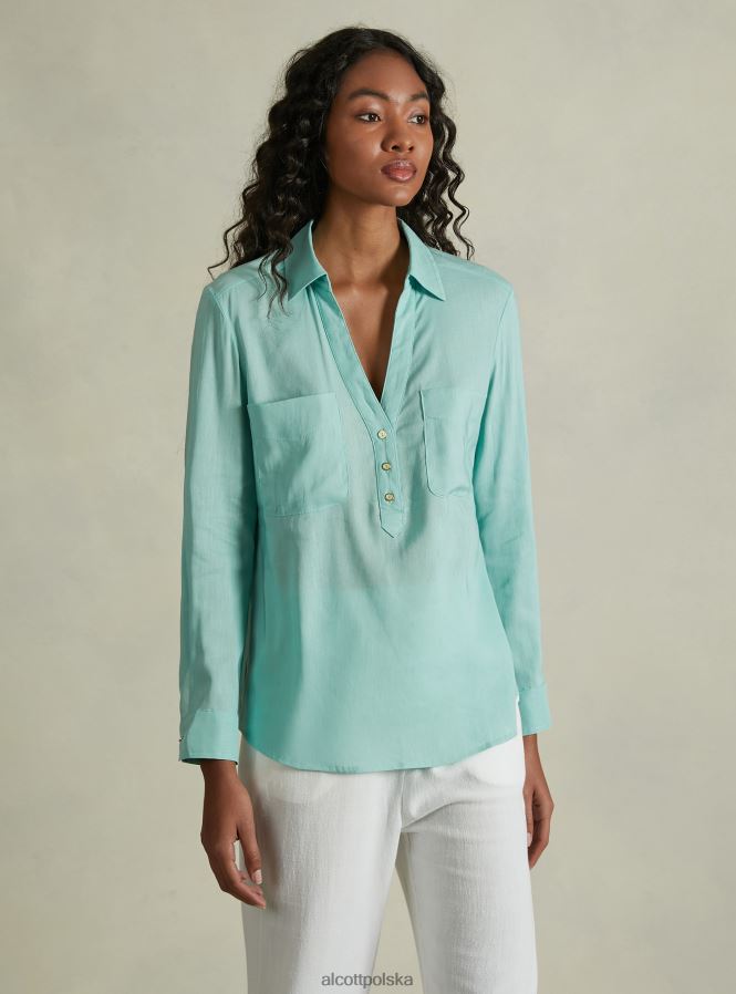 odzież Alcott blusa w puro lino wh2 biały kobiety 2TXFF6223