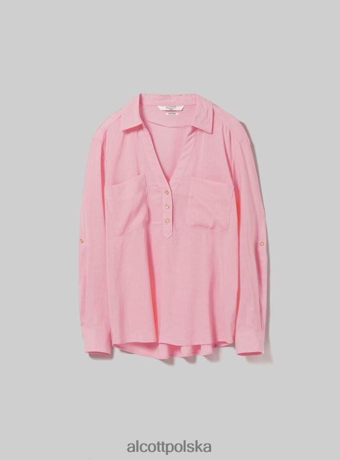 odzież Alcott blusa w puro lino wh2 biały kobiety 2TXFF6224