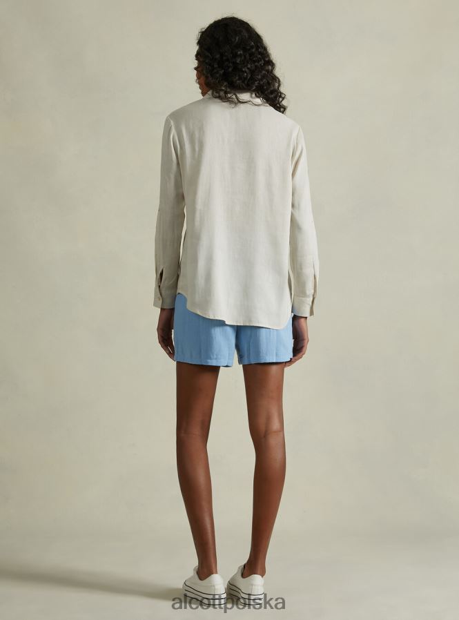 odzież Alcott blusa w puro lino wh2 biały kobiety 2TXFF6463