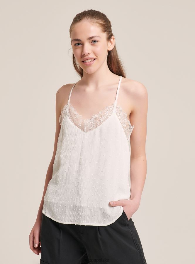 odzież Alcott bluzka z koronkowymi detalami biały kobiety 2TXFF6380