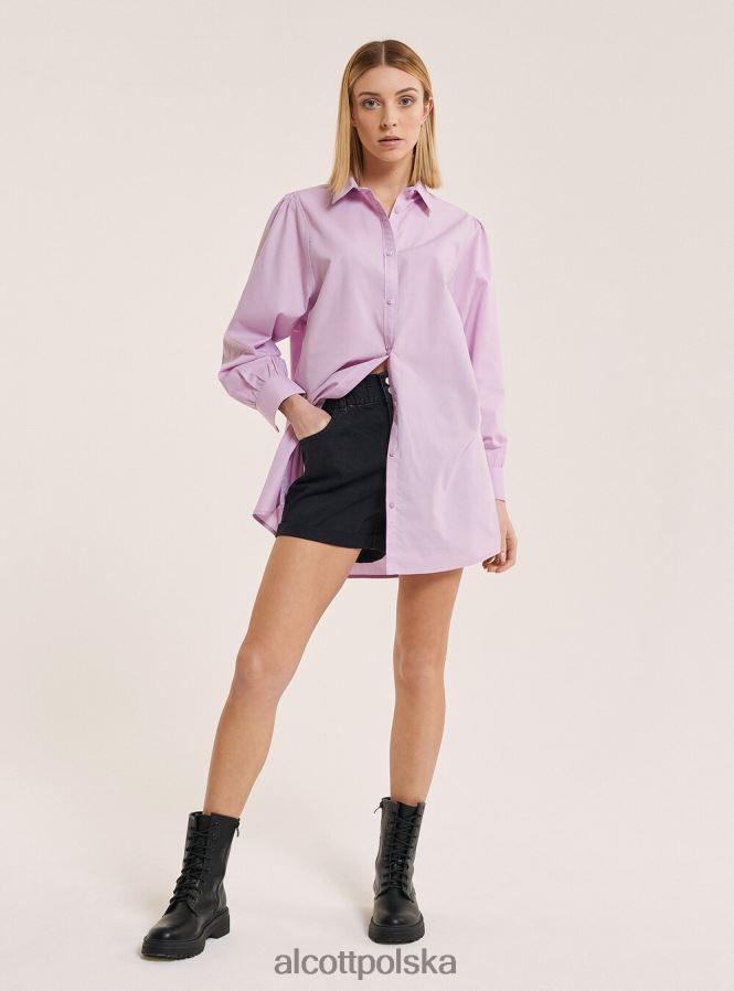 odzież Alcott długa koszula z popeliny biały kobiety 2TXFF6286