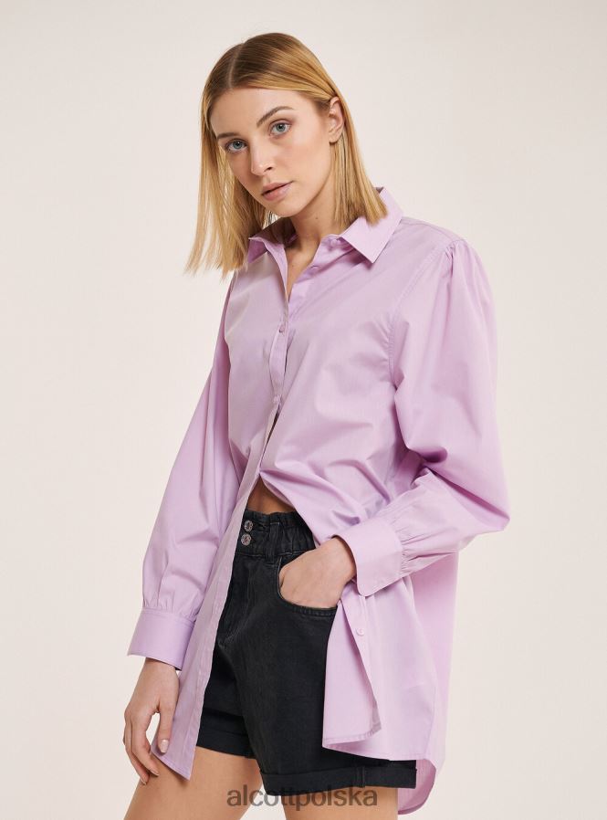 odzież Alcott długa koszula z popeliny biały kobiety 2TXFF6286