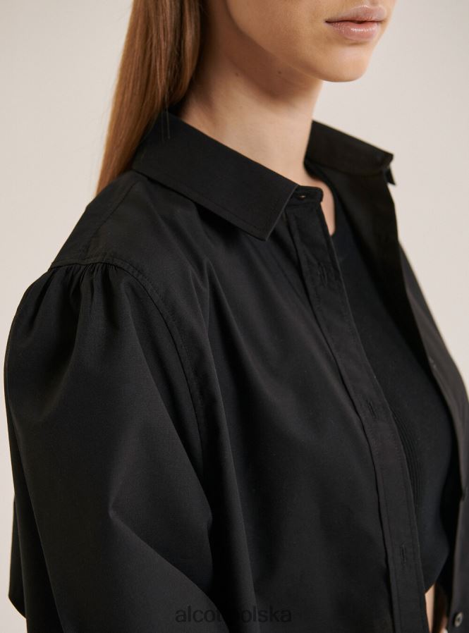 odzież Alcott długa koszula z popeliny biały kobiety 2TXFF6500