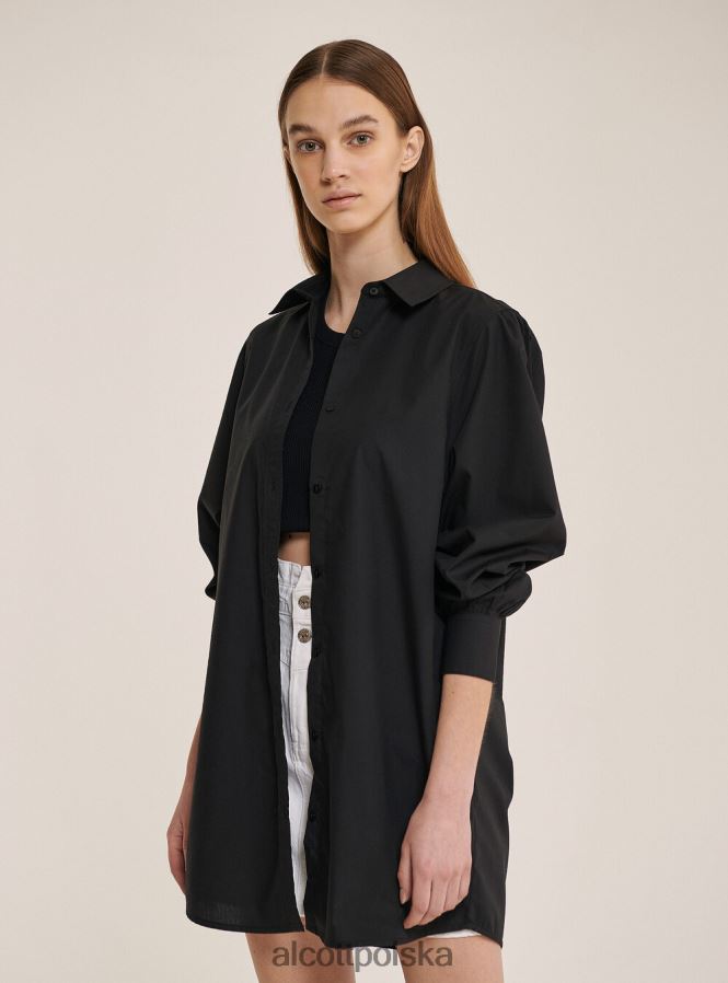 odzież Alcott długa koszula z popeliny biały kobiety 2TXFF6500