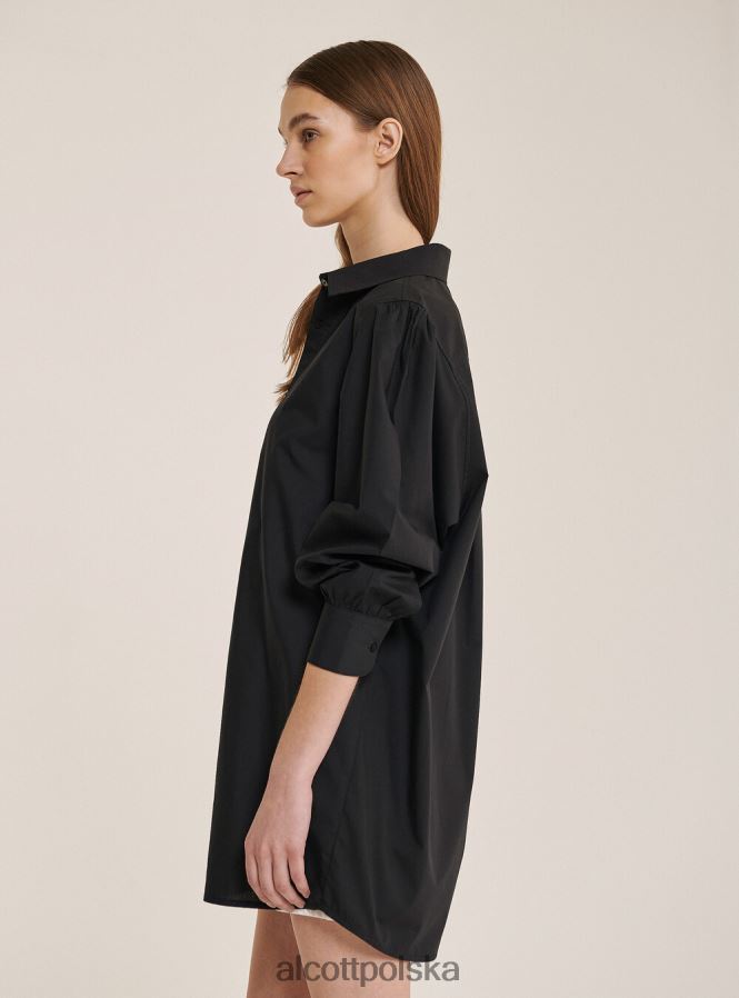 odzież Alcott długa koszula z popeliny biały kobiety 2TXFF6500