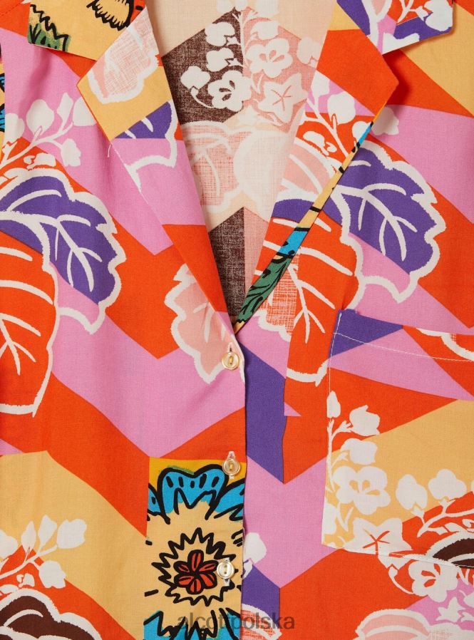 odzież Alcott krótka koszula z nadrukiem bk1 czarny kobiety 2TXFF613