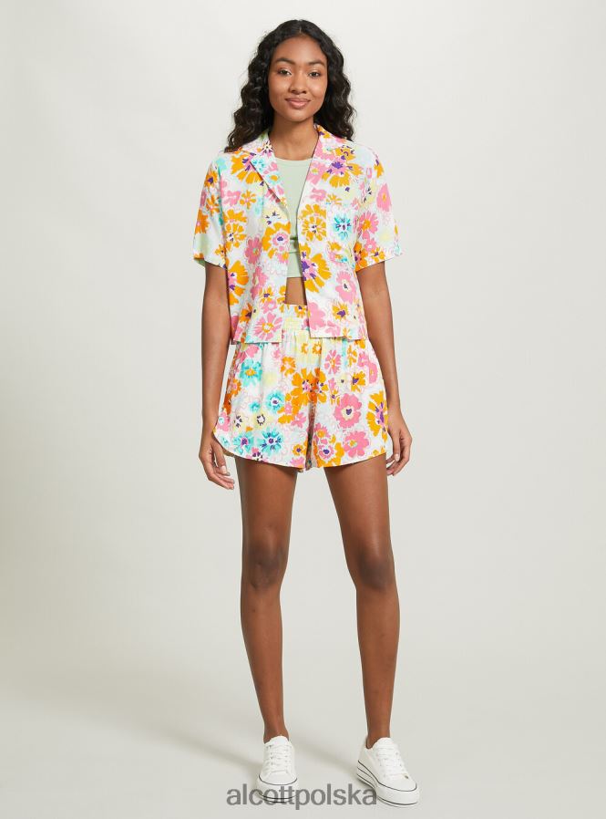 odzież Alcott krótka koszula z nadrukiem bk1 czarny kobiety 2TXFF61