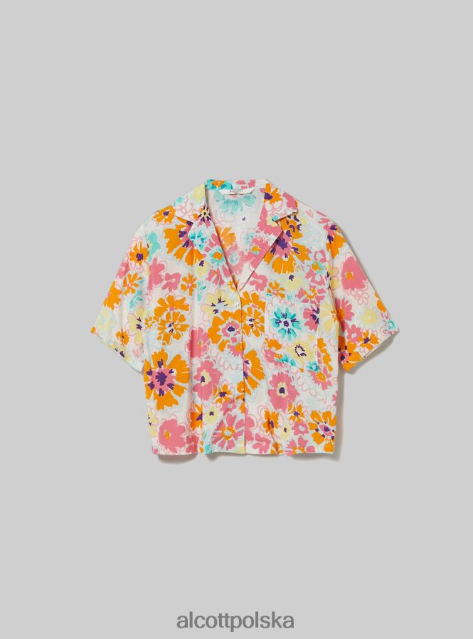 odzież Alcott krótka koszula z nadrukiem bk1 czarny kobiety 2TXFF61