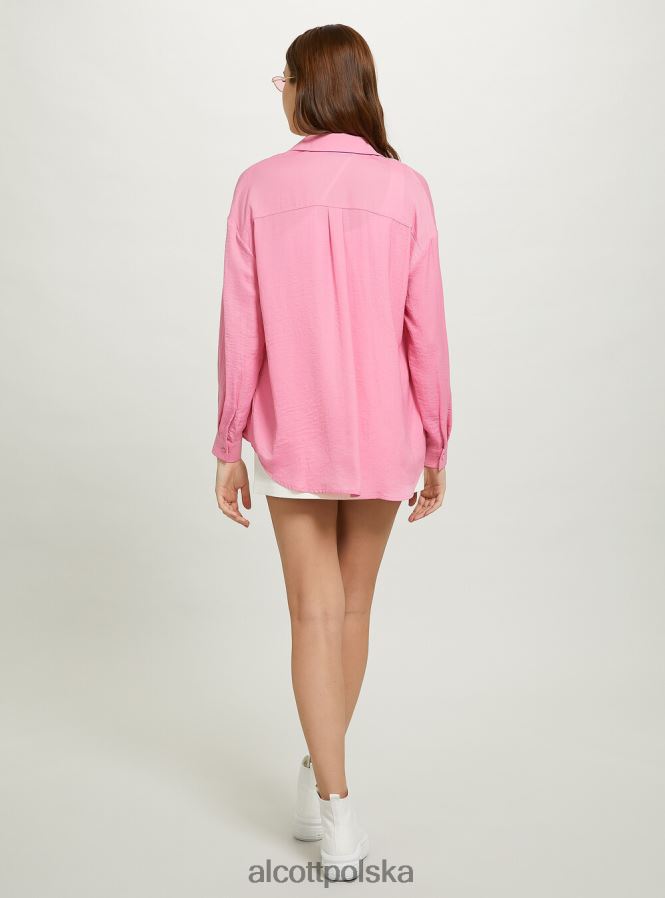 odzież Alcott satynowa koszula lub3 pomarańczowe światło kobiety 2TXFF6283